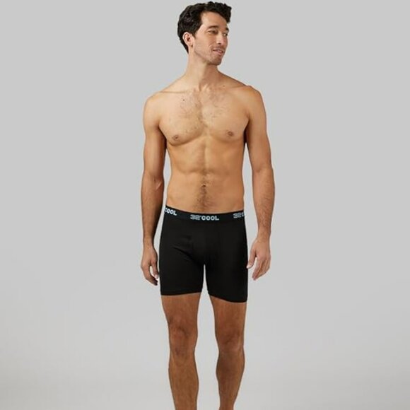 32 Degrees COOL Men's 4-Medium 4-Pack Quick Dry Performance Boxer Briefs – Blac - Picture 3 of 4